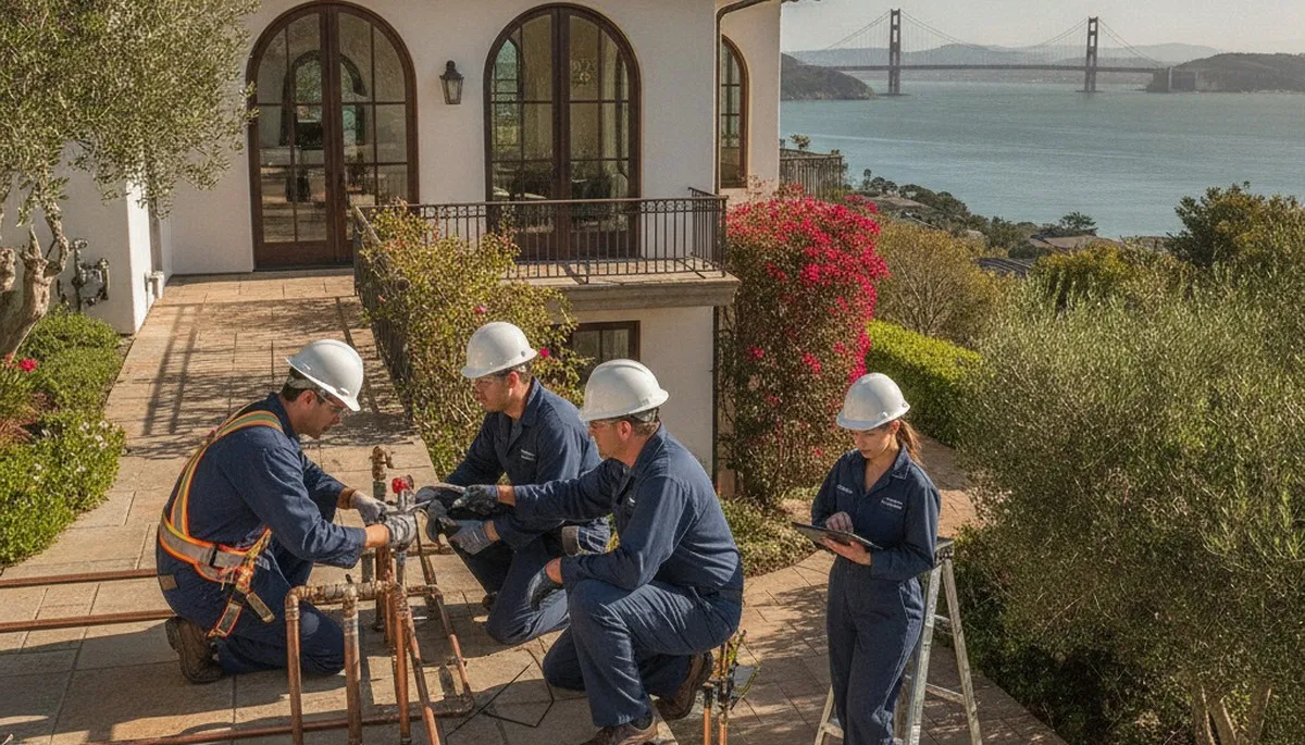 San Francisco, CA plumbing repair team servicing pipes and fixtures for residential and commercial properties
