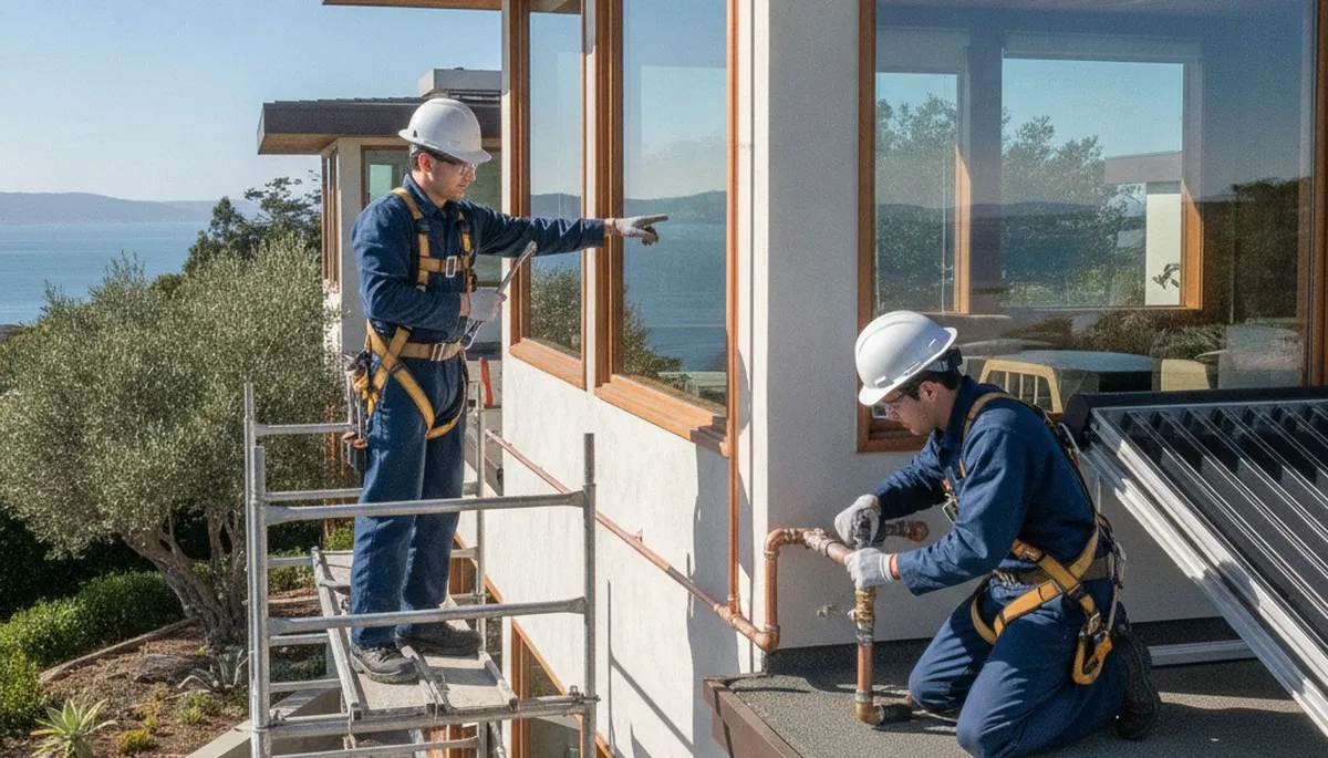Plumbing repair technician serving San Francisco, CA on an area service call