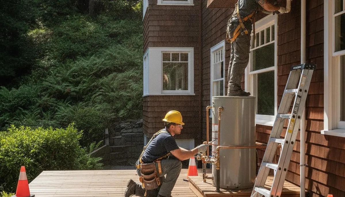 Professional plumber inspecting pipes for plumbing repair in San Francisco, CA