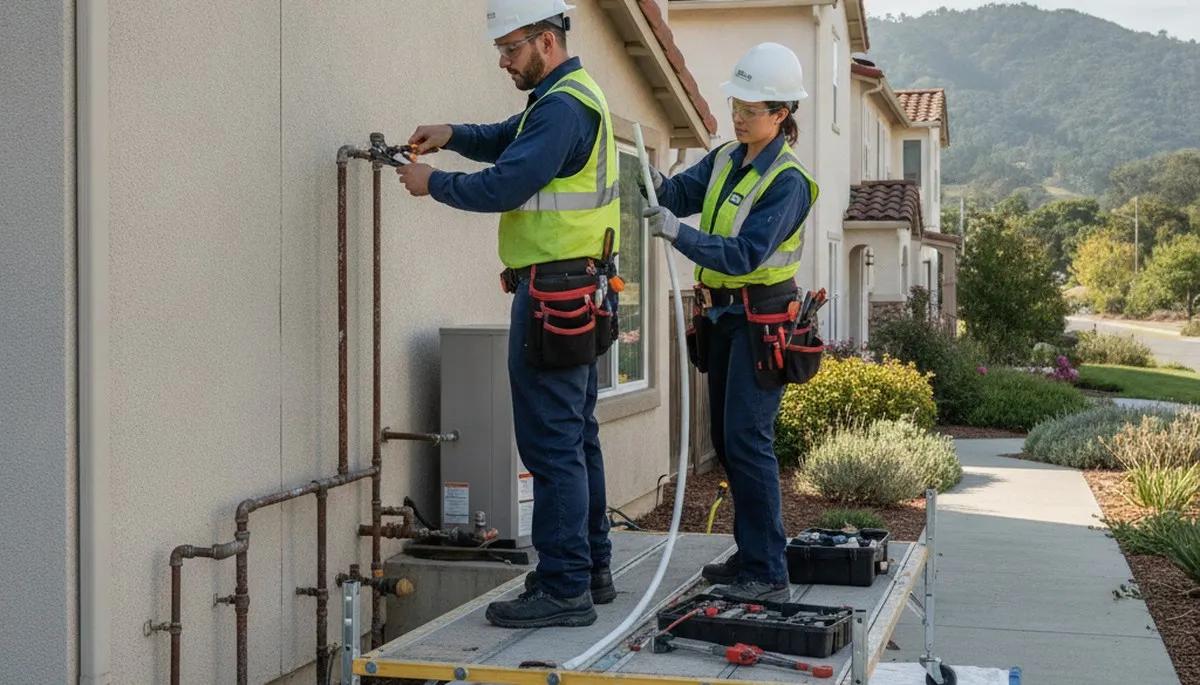 Plumbing repair technician serving San Francisco, CA on an area service call