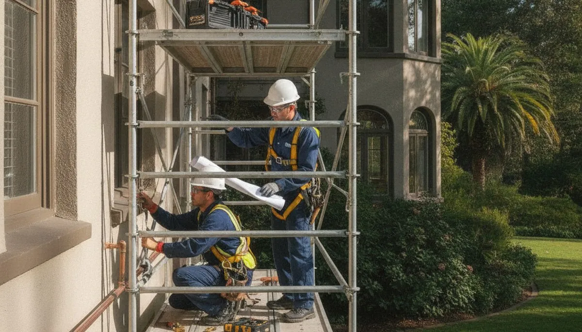 San Francisco, CA plumber repairing a plumbing system for a local residential service call