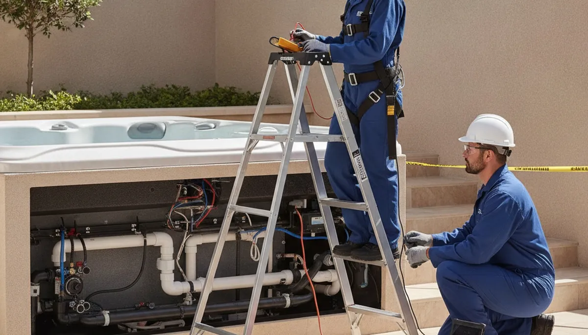 Spa repair technician serving San Francisco, CA homes on call for plumbing service